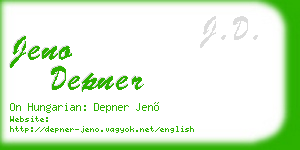 jeno depner business card
